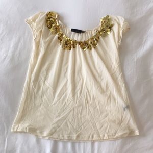 Limited Gold Sequin Sheet Top